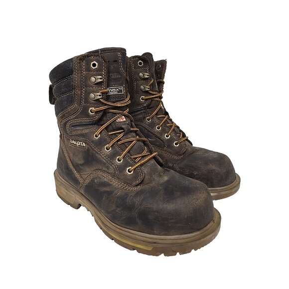 DAKOTA Men's 8517 Quad Comfort 8 Inch Steel Toe Composite Plate Work Boots 8W - Picture 1 of 7
